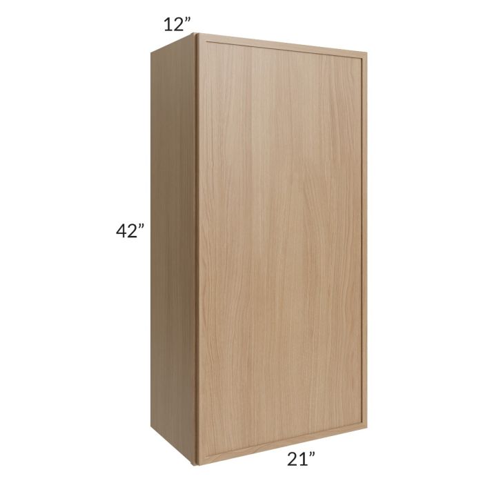 RTA Township Rift Oak 21" x 42" Wall Cabinet with 2 Decorative End Panels - Finished Left and Right Side