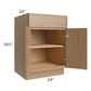 RTA Township Rift Oak 24" Base Cabinet with 2 Roll Out Trays