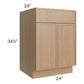 RTA Township Rift Oak 24" Sink Base Cabinet