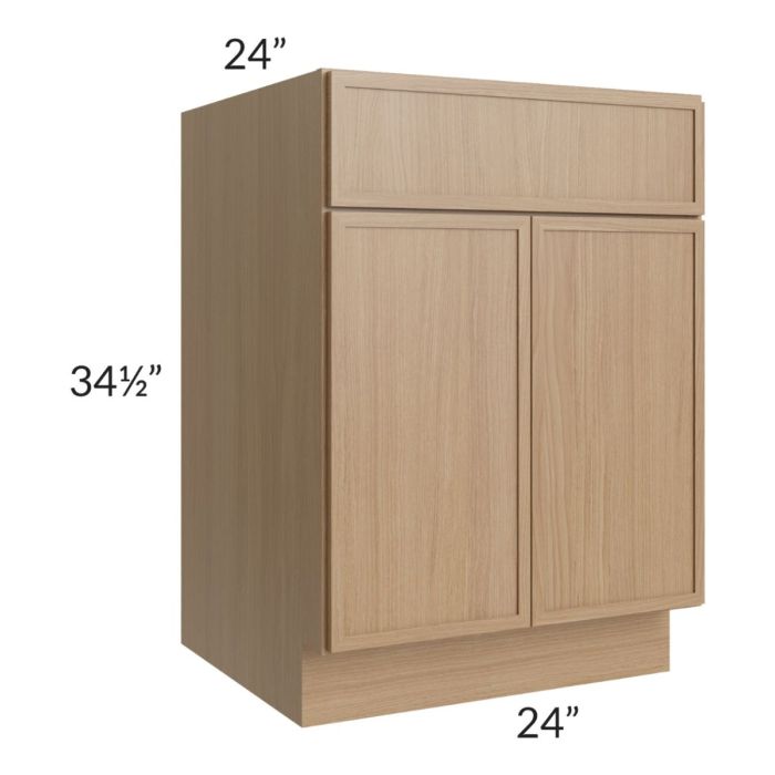 RTA Township Rift Oak 24" Sink Base Cabinet