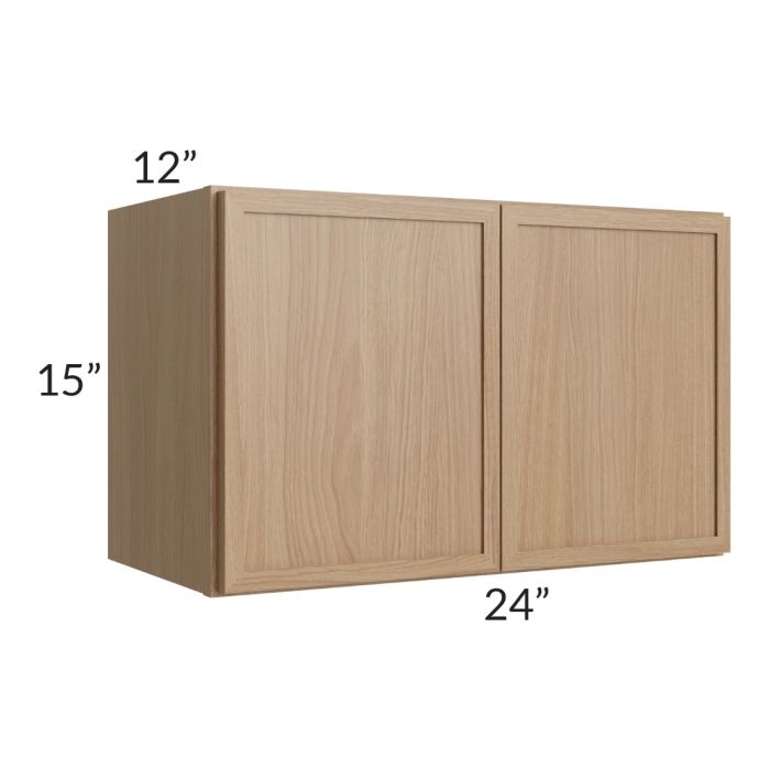 RTA Township Rift Oak 24" x 15" Wall Cabinet