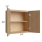 RTA Township Rift Oak 24" x 24" Wall Cabinet - Finished Left Side