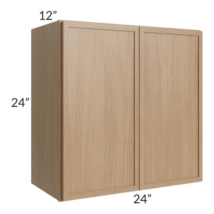 RTA Township Rift Oak 24" x 24" Wall Cabinet - Finished Right Side