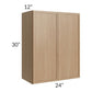 RTA Township Rift Oak 24" x 30" Wall Cabinet - Finished Left and Right Side