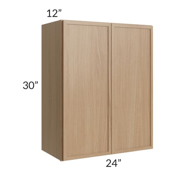 RTA Township Rift Oak 24" x 30" Wall Cabinet - Finished Left and Right Side