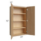 RTA Township Rift Oak 24" x 42" Wall Cabinet with 1 Decorative End Panel - Finished Left and Right Side