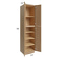 RTA Township Rift Oak 24" x 96" Wall Pantry Cabinet with 2 Decorative End Panels