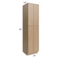 RTA Township Rift Oak 24" x 96" Wall Pantry Cabinet with 3 Roll Out Trays