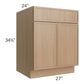 RTA Township Rift Oak 27" Base Cabinet - Finished Left and Right Side