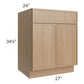 RTA Township Rift Oak 27" Sink Base Cabinet