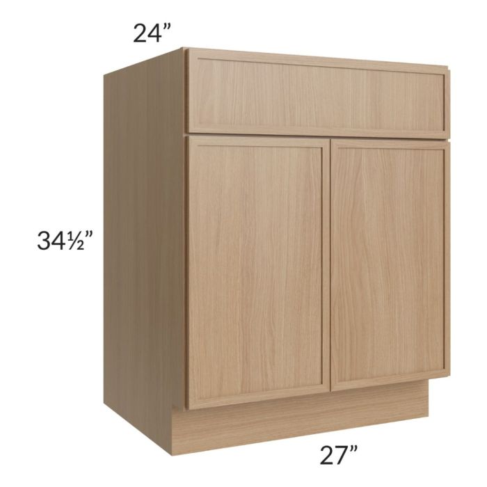 RTA Township Rift Oak 27" Sink Base Cabinet