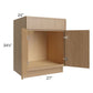 RTA Township Rift Oak 27" Sink Base Cabinet with 1 Decorative End Panel - Finished Left and Right Side