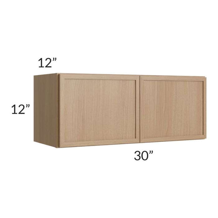 RTA Township Rift Oak 30" x 12" Wall Cabinet - Finished Right Side