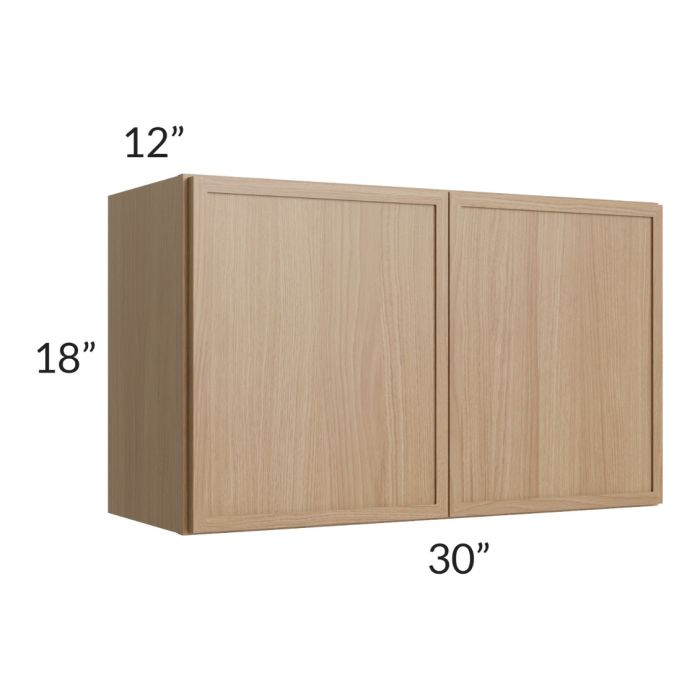 RTA Township Rift Oak 30" x 18" Wall Cabinet - Finished Left and Right Side