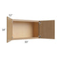 RTA Township Rift Oak 30" x 18" Wall Cabinet - Finished Left and Right Side