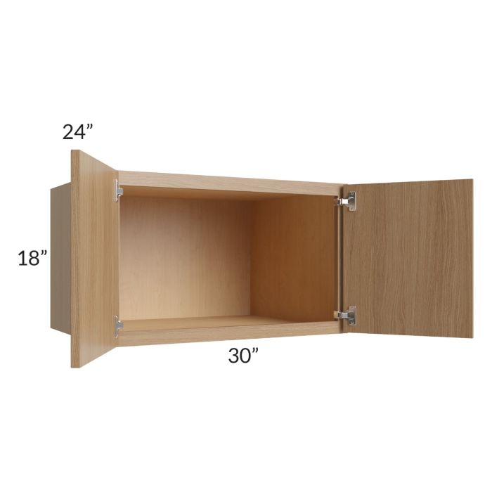 RTA Township Rift Oak 30" x 18" x 24" Wall Cabinet