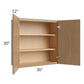 RTA Township Rift Oak 30" x 30" Wall Cabinet with 1 Decorative End Panel