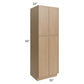 RTA Township Rift Oak 30" x 90" Wall Pantry Cabinet with 2 Roll Out Trays