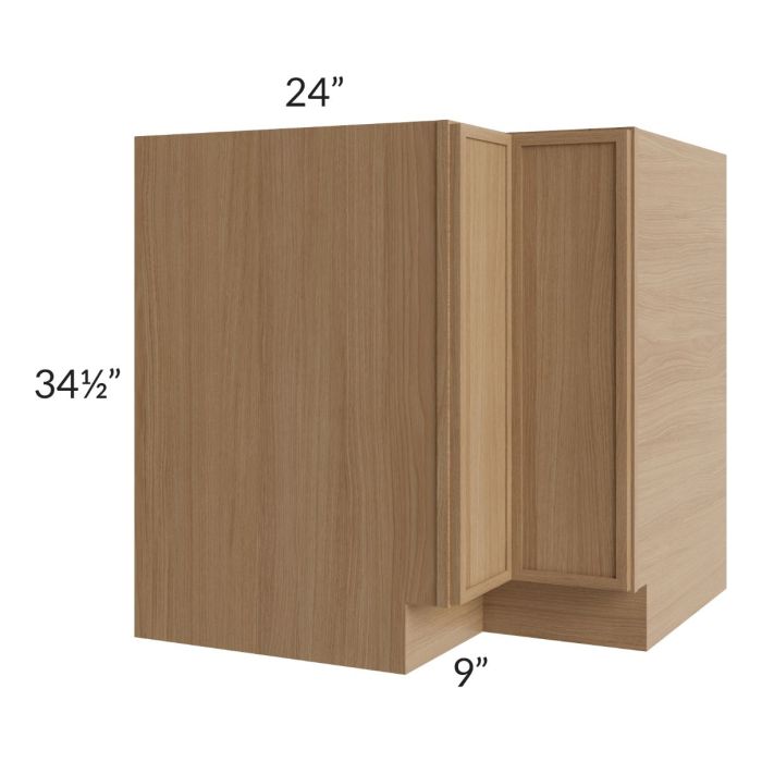 RTA Township Rift Oak 33" Lazy Susan Base Cabinet - Finished Right Side