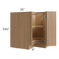 RTA Township Rift Oak 33" Lazy Susan Base Cabinet - Finished Right Side