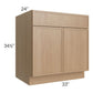 RTA Township Rift Oak 33" Sink Base Cabinet- Finished Left and Right Side