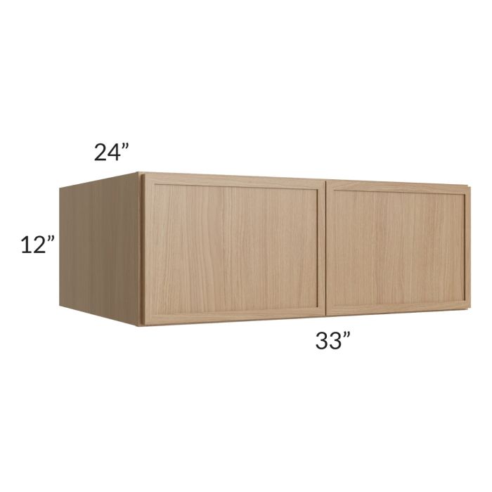 RTA Township Rift Oak 33" x 12" x 24" Wall Cabinet