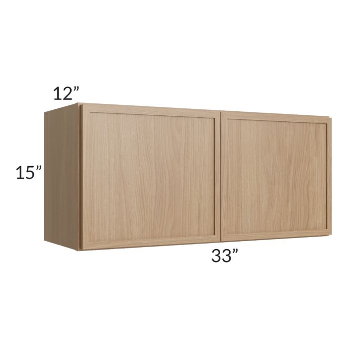 RTA Township Rift Oak 33" x 15" Wall Cabinet