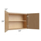 RTA Township Rift Oak 33" x 24" Wall Cabinet - Finished Right Side