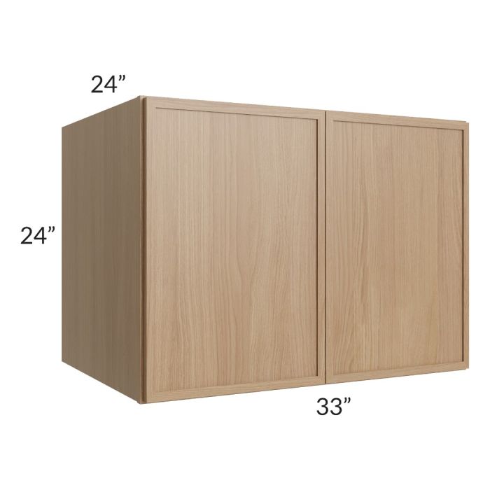 RTA Township Rift Oak 33" x 24" x 24" Wall Cabinet