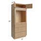 RTA Township Rift Oak 33" x 84" Universal Oven Cabinet with 1 Decorative End Panel
