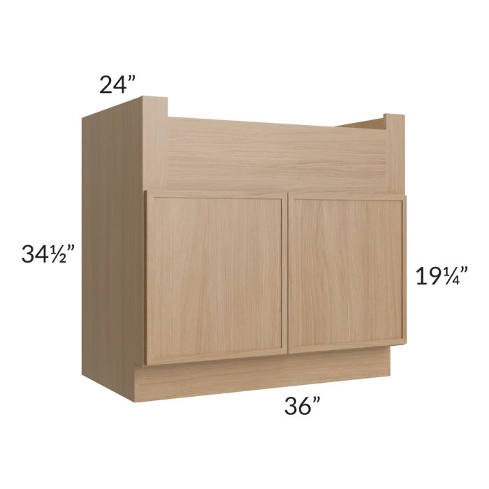 RTA Township Rift Oak 36" Farm Sink Base Cabinet- Finished Left and Right Side