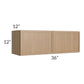 RTA Township Rift Oak 36" x 12" Wall Cabinet - Finished Left Side