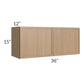 RTA Township Rift Oak 36" x 15" Wall Cabinet - Finished Left Side