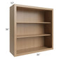 RTA Township Rift Oak 36" x 36" Wall Open Cabinet with 1 Decorative End Panel