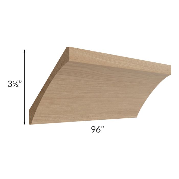 RTA Township Rift Oak 8' Large Curved Crown Molding