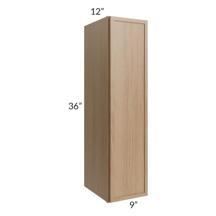 RTA Township Rift Oak 9" x 36" Wall Cabinet with 2 Decorative End Panels - Finished Left and Right Side