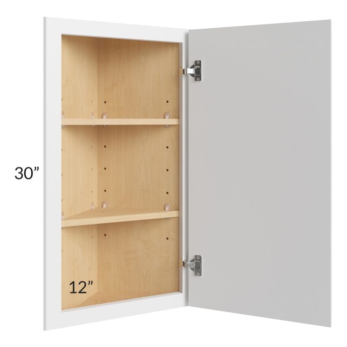 RTA Township White 12" x 30" Wall End Angle Cabinet with 1 Decorative END Panel