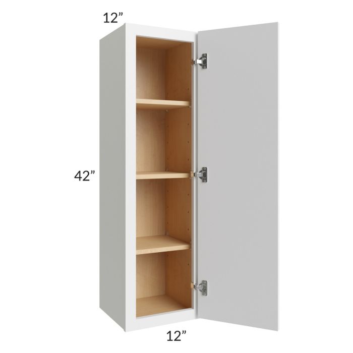 RTA Township White 12" x 42" Wall Cabinet with 2 Decorative END Panels