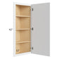 RTA Township White 12" x 42" Wall End Angle Cabinet