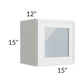 RTA Township White 15" x 15" Wall Glass Door Cabinet