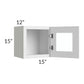 RTA Township White 15" x 15" Wall Glass Door Cabinet