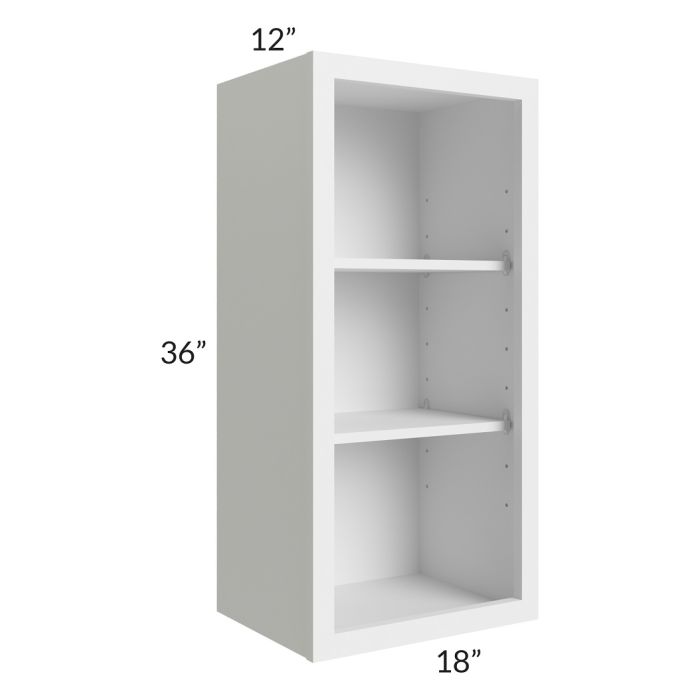 RTA Township White 18" x 36" Wall Open Cabinet