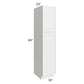RTA Township White 18" x 84" Wall Pantry Cabinet with 1 Decorative End Panel