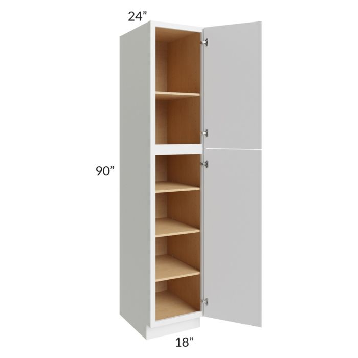 RTA Township White 18" x 90" Wall Pantry Cabinet with 1 Roll Out Tray