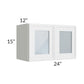 RTA Township White 24" x 15" Wall Glass Door Cabinet