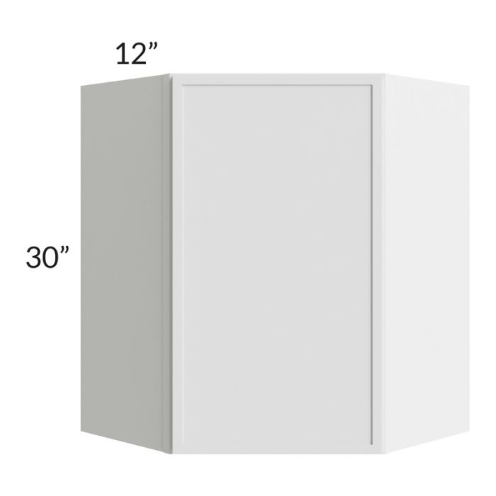 RTA Township White 24" x 30" Diagonal Corner Wall Cabinet