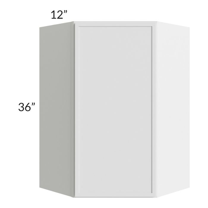 RTA Township White 24" x 36" Diagonal Corner Wall Cabinet