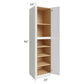 RTA Township White 24" x 96" Wall Pantry Cabinet with 2 Decorative End Panels and 1 Roll Out Tray