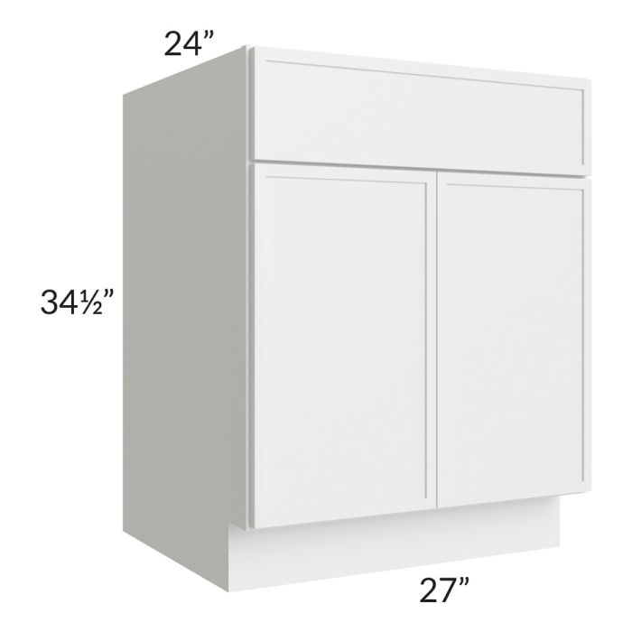 RTA Township White 27" Base Cabinet with 2 Decorative END Panels