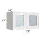 RTA Township White 27" x 15" Wall Glass Door Cabinet